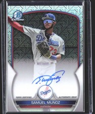 Samuel Munoz 2023 Bowman Chrome Mojo Autographs AU