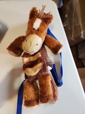 Stephen Joseph Silly Sacs Plush Stuffed Horse Pony Netted Backpack Bag 14
