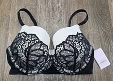 NEW - Auden The Icon Full Coverage Lightly Lined Bra Black Cream 32DD
