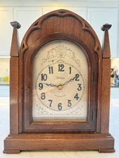 Vintage Revere TELECHRON Motorized Westminister Chime Wooden Mantle Clock