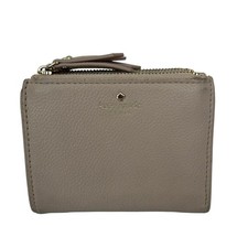 Kate Spade New York Small Bi-Fold Zip Top Blush Pebbled Leather Wallet