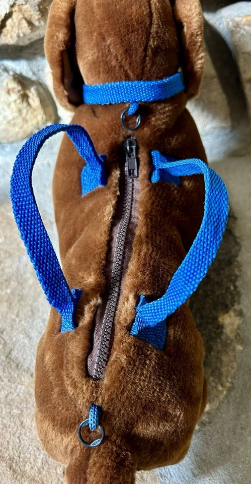 Винтажная детская сумочка 1990-х Wildkin Pal, плюшевая такса - Изображение 3 из 4