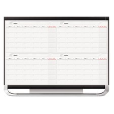 Quartet Prestige 2 Magnetic Four Month Calendar Board, 3' x 2', Total