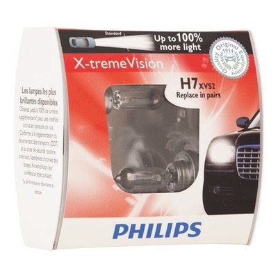 Philips H7 X-tremeVision Upgrade Headlight Bulb (Pack of 2)
