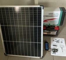 55W Solar Box & 12V Weidezaungerät mit 7,6 Joule Elektrozaun Weidezaun Batterie