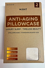 Night Brand Anti-Aging Champagne Color Satin Pillow Cases Standard/Queen New
