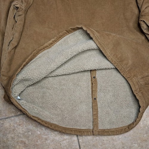 LL Bean Sherpa Lined Corduroy Jacket Mens 3xl Snap Barn Coat Western Rancher - Picture 23 of 24