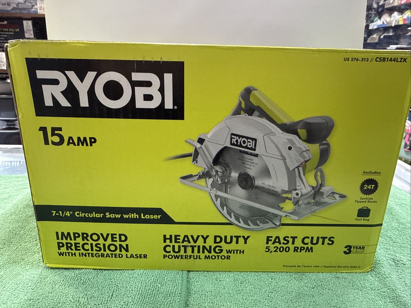 RYOBI 15 Amp Corded 7-1/4 in. Circular Saw w/ Laser Alignmen
