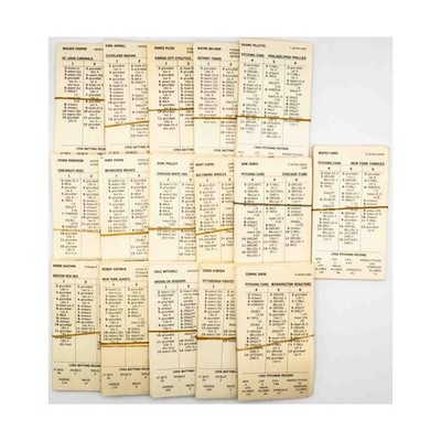Strat-O-Matic Baseball Komplett-Set Saisonkarten 1956 EX