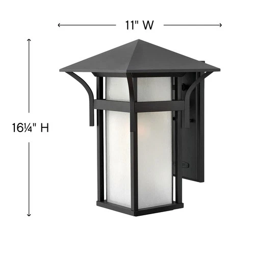 Hinkley Lighting 2575 16.25"H 1 Light Lantern Outdoor Wall Sconce - Black - Picture 6 of 6