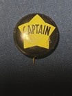 Vintage CAPTAIN Pinback Pin Badge .75" — photo 1