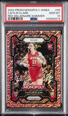 2024 PANINI PRIZM MONOPOLY WNBA #65 CAITLIN CLARK 85/100 PSA 10