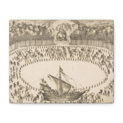 Stefano della Bella - Parade float in the form of a ship - Canvas Wall Art