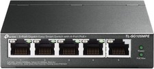 TP-Link 5-Port Gigabit Easy Smart Switch with 4-Port PoE TL-SG105MPE