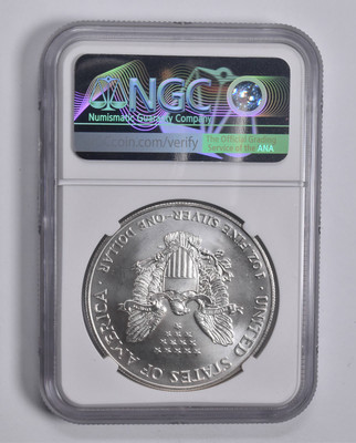 BU 1996 American Silver Eagle $1 NGC Brilliant Uncirculated Brown