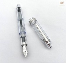 PENNA STILOGRAFICA PLATINO 3776 SECOLO OSHINO TRASPARENTE DIMOSTRATORE CON FINITURE RODIATE!