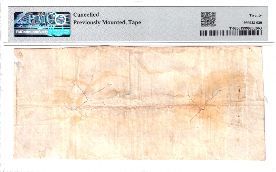 1861 $20 Estados Confederados de América T-9 PMG VF20 muy fino 20 #36265 Foto 2 de 2