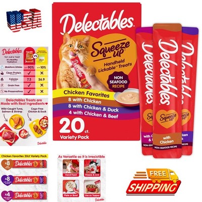 Delectables Squeeze Up Cat Treats 20 Pack Free Ship
