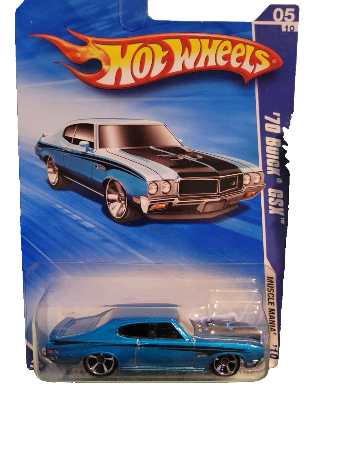 Hot Wheels Muscle Mania '10 05/10 '70 Buick GSX 083/240 Blue