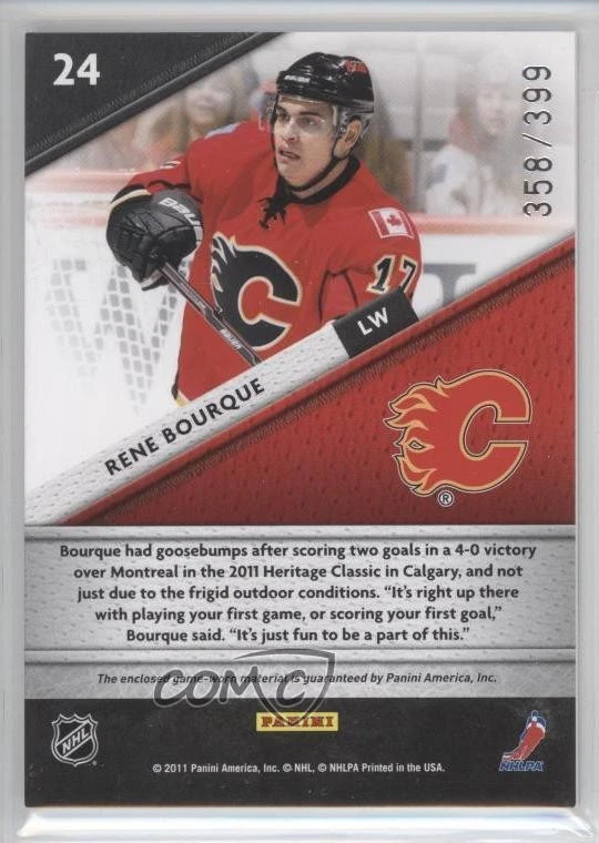 2011-12 Certified Fabric of the Game Materials /399 Rene Bourque #24 - Image 2 of 2