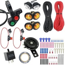 UTV ATV SXS Scooter LED Turn Signal Horn Kit Street Legal 4 Way Hazard