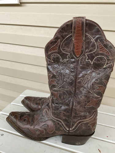 J.B. Dillon Women’s Cowboy Western Boots Goat Size 7 Leather Exc