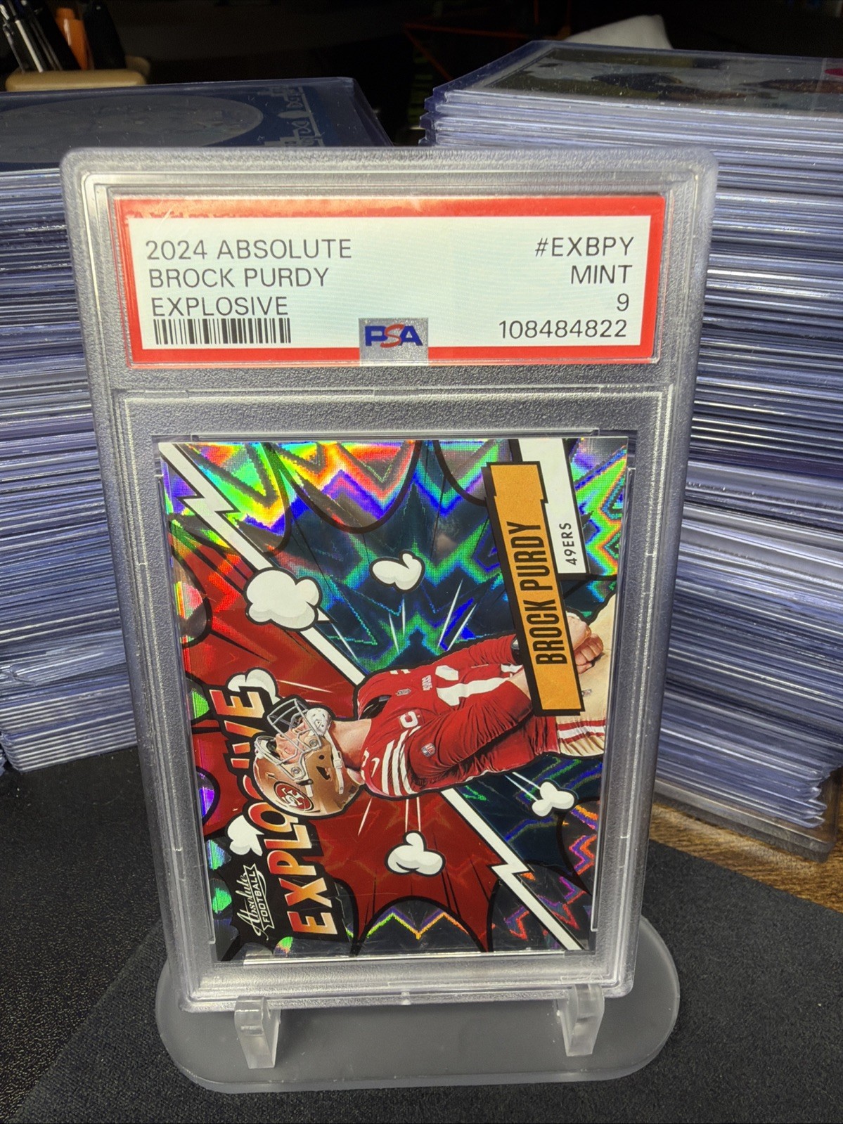 ‼️2024 Panini Absolute Explosive Brock Purdy PSA 9 San Francisco 49ers view 2