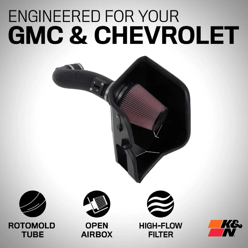 Entrada de aire frío K&N para Silverado/Sierra 1500 19-26 y 21-26 Yukon/Tahoe/Suburban Foto 4 de 4