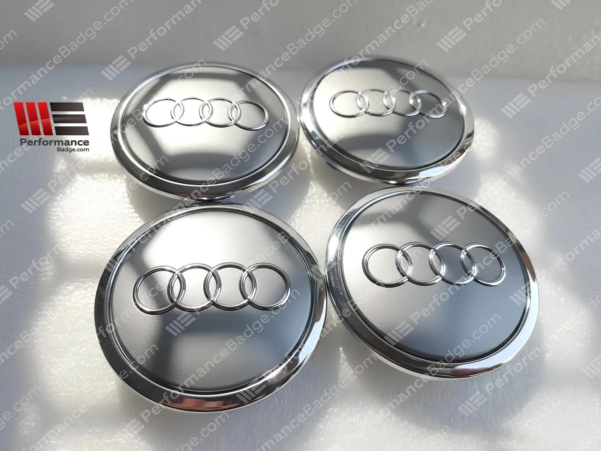 WANGXI 4 Pezzi Coprimozzo Centrali Per Cerchi Auto 69mm - Universali Per Audi A3 A4 A5 A6 A7 A8 Q5 R8 S4 S5 S6 TT