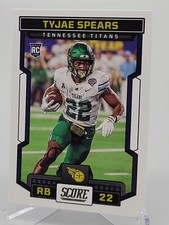 2023 PANINI SCORE TYJAE SPEARS BASE ROOKIE FOOTBALL CARD TENNESSEE TITANS TULANE