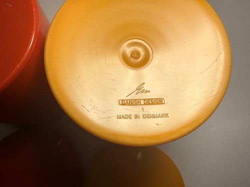Vintage Danish Design Canister Set Tea, Sugar, Coffee Made in Denmark Retro - Picture 12 of 12