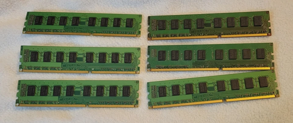 SAMSUNG 12GB (6x2gb) 2Rx8 PC3-10600u RAM Memory Used - Image 4 of 4