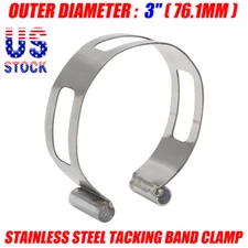3" ( 76.1mm ) Stainless Exhaust Tacking Band Clamp-On For Welding Fabrication US