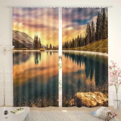 Answer Intention Sky 3D Curtain Blockout Photo Printing Curtains Drape Fabric