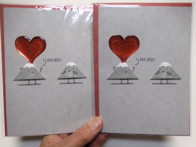 2 Papyrus Card High Quality Valentine's Day I Lava You So Much I Could Explode
