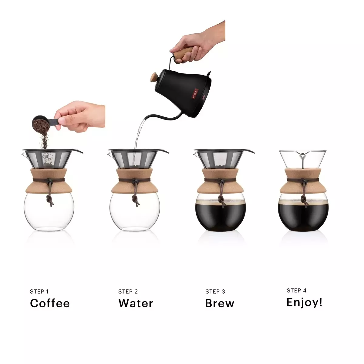 BODUM® - Cafetière manuelle POUR OVER 1,0 L