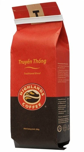 1 Pack of 200g Highlands Vietnamese Ground Coffee Beans High Quality Fragrant