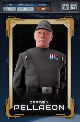 Topps Star Wars Card Trader 2024 Platinum Captain Pellaeon Club Gold Epic
