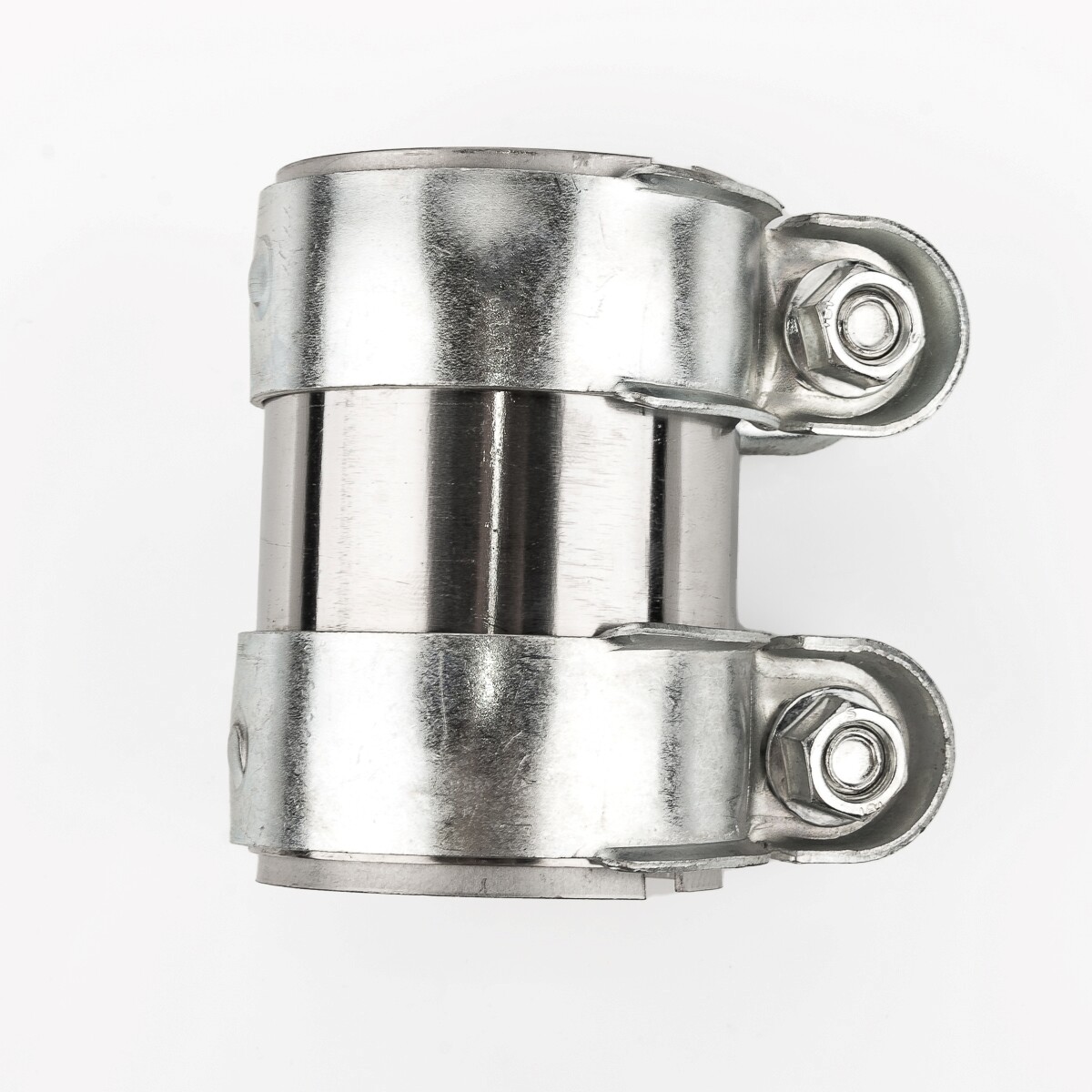 2x Double Clamp Pipe Connector Exhaust Ø 60x95mm for Volvo C30 C70 S40 S60 S80