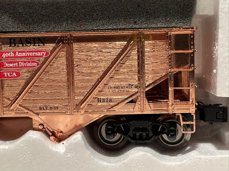 K-line Lionel 6-21714 Copper Basin Hopper Load Copper Plated Diecast NEW Banquet - Image 3 of 4