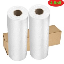 4 Roll 12 x 16 Plastic Clear Produce Bag Fruits Vegetable Food Storage Easy-tear