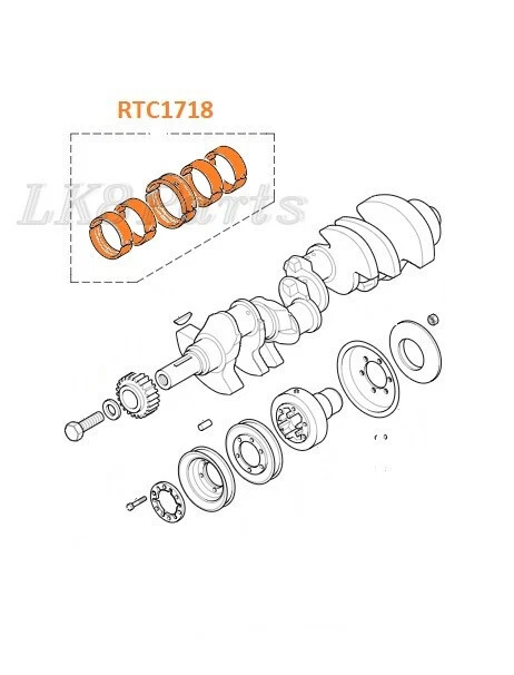 Juego de cojinetes principales cigüeñal Land Rover Discovery Defender Range Classic V8 STD Foto 4 de 4