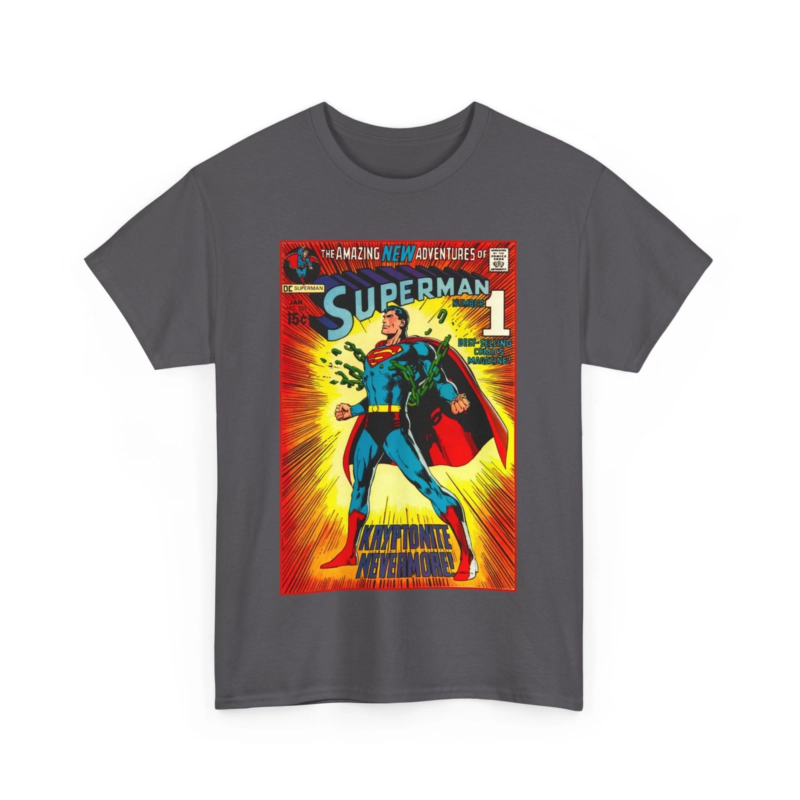 Superman T-Shirt - #233 Kryptonite No More - Classic DC Comics Bronze Age Cover