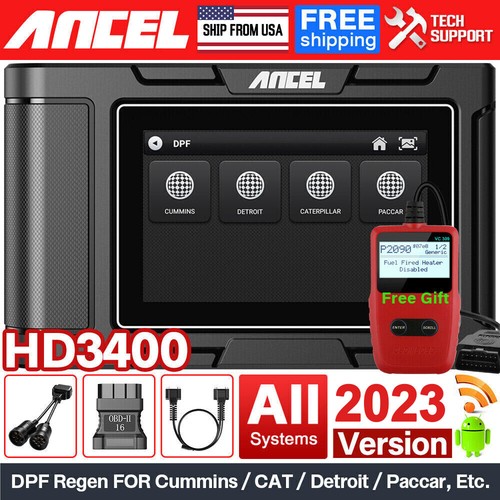 Ancel HD3400 Diesel Heavy Duty Truck HD All System Diagnostic Scanner