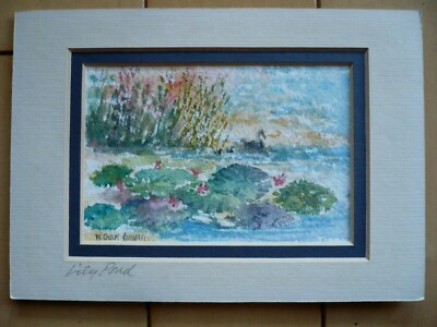 WOODY CHOCK, HAWAII HAWAIIAN ARTIST LILY POND FOLK MINIATURE