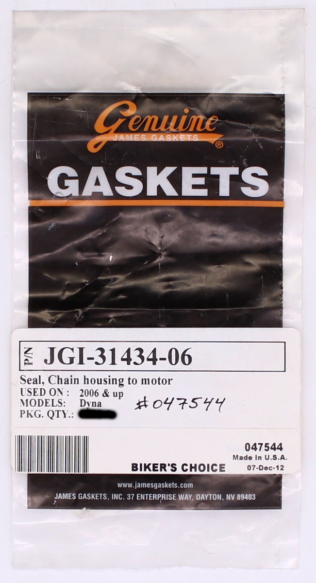 James Gasket Inner Motor Seal Part Number - JGI-31434-06 | Gasket Kit