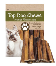 6" Standard Thick Bully Sticks - Grass Fed Bully Sticks - 24 Pack. USDA FDA