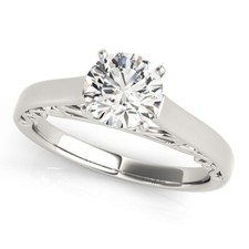 1.00 Ct Certified Moissanite Anniversary Bridal Ring Solid 950 Platinum Size 4