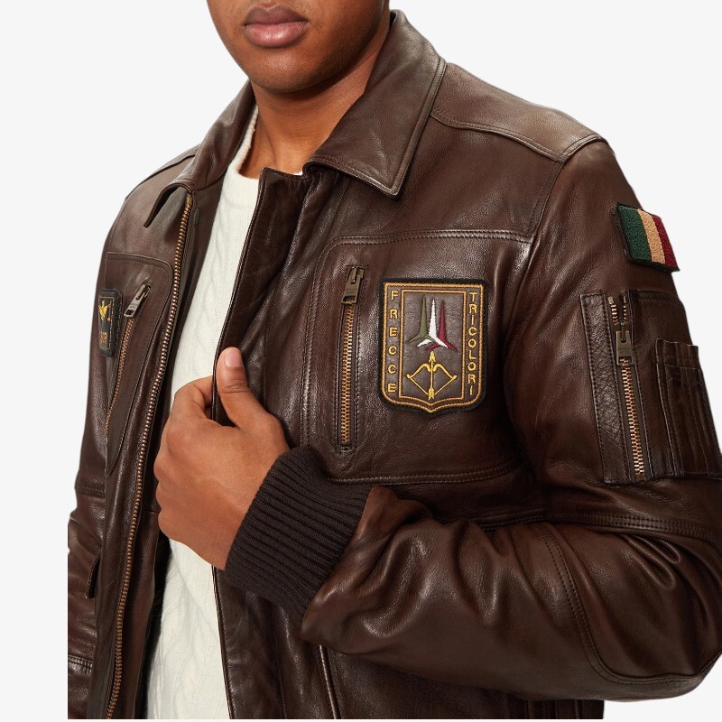 Giacca Frecce Tricolori Giubbotto Pelle Giubbotto Aeronautica