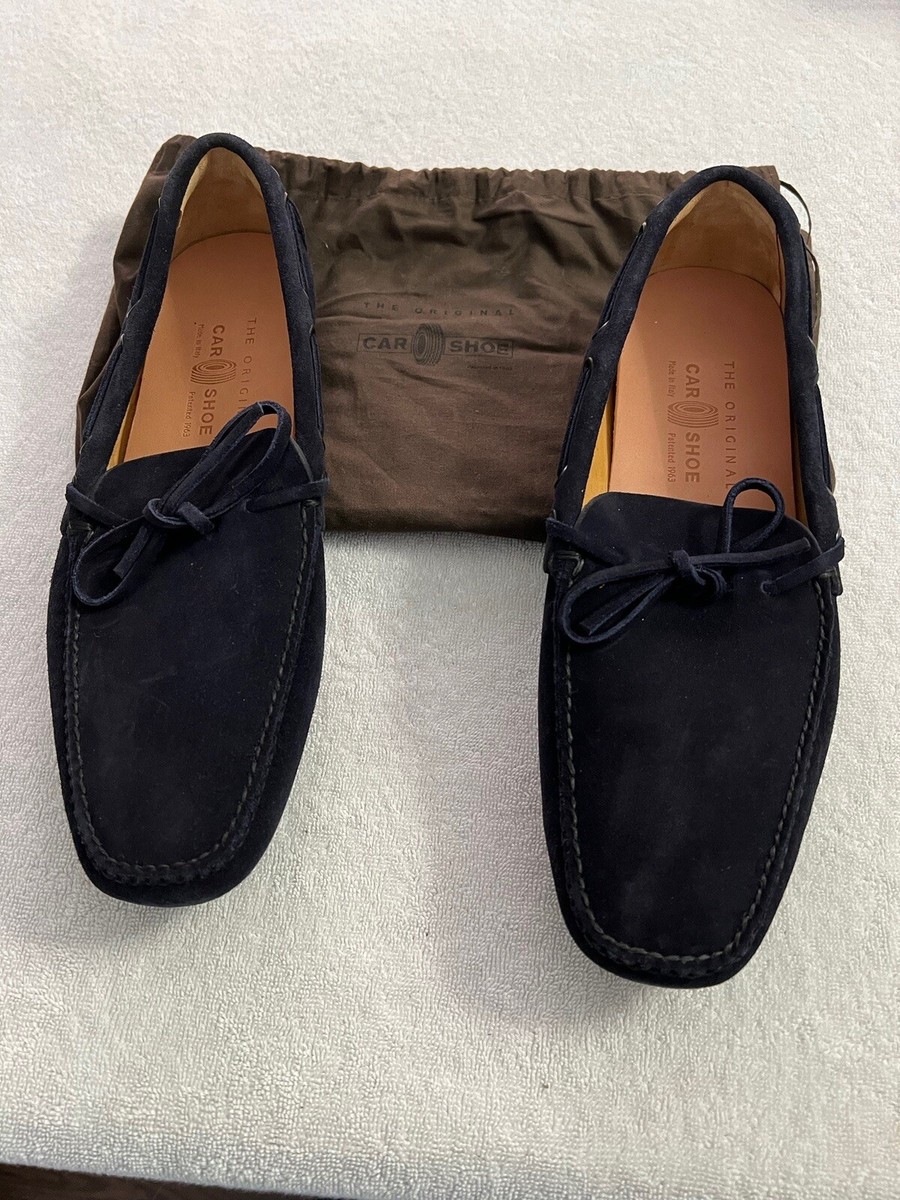 Car Shoe by Prada Navy suede slip on Loafers | eBay display picture 1